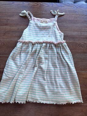 Tucker + Tate Pink and Mint Stripe Tie-Shoulder Sundress